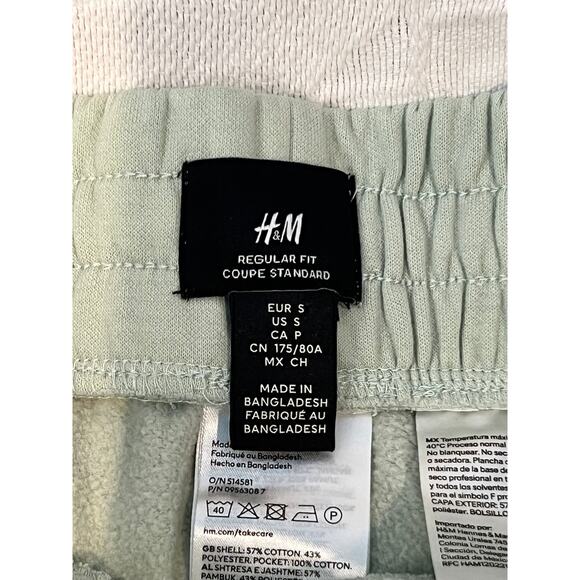 H&M Cream Bege Fleece Sweat Shorts Mens S - Picture 3 of 3